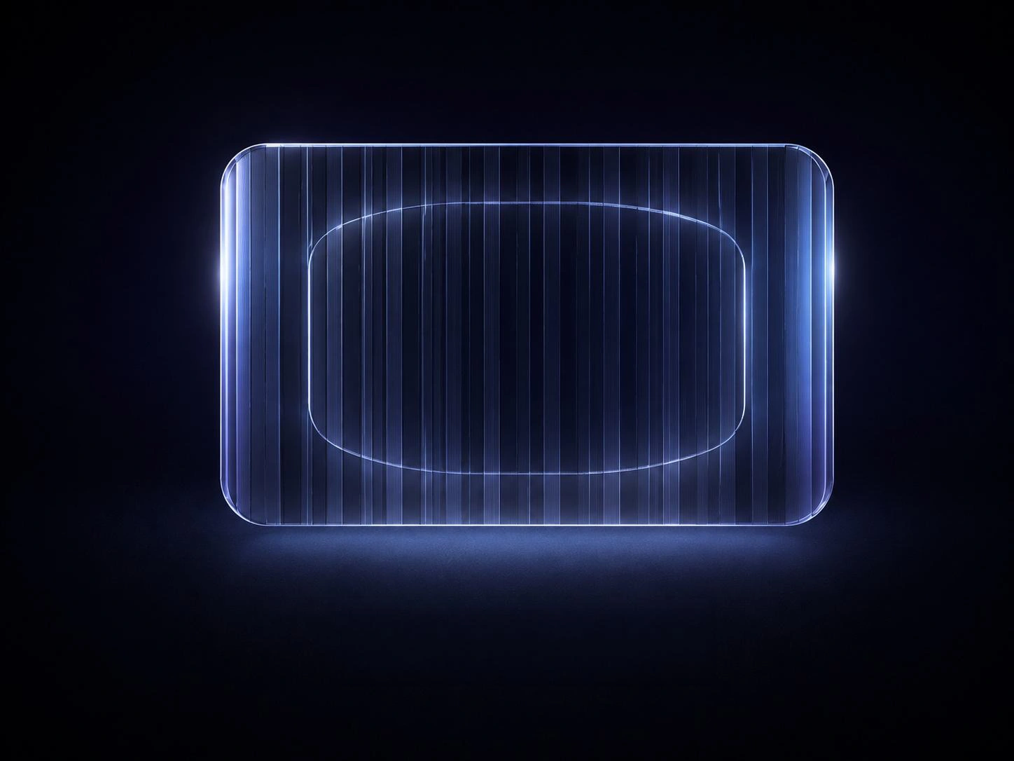Close-up of the lenticular lens structure
